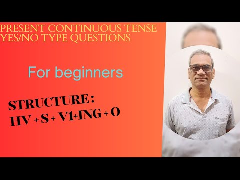 Perguntas do tipo presente contínuo sim/não