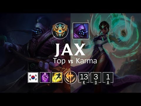 Jax Top vs Karma - KR Challenger Patch 8.8