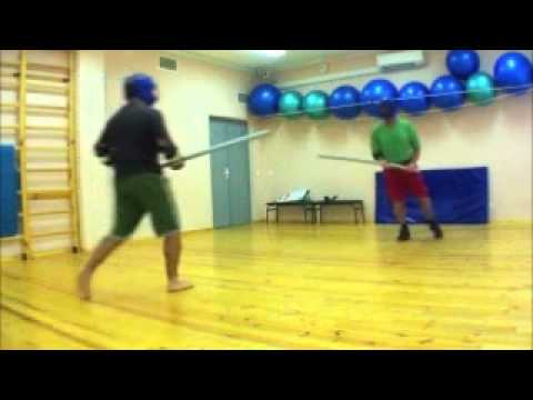 Staff fighting (Jo), head shot on the counter. Armed Combat and Tactics - what works.