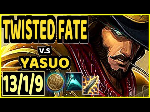 STROMPEST (TWISTED FATE) vs YASUO - 13/1/9 KDA MID GAMEPLAY - NA Ranked GRANDMASTER