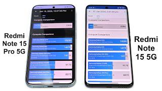 Xiaomi Redmi Note 15 Pro 5G vs Redmi Note 15 5G - BENCHMARK COMPARISON