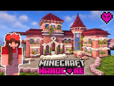 I made Barbie's Dream House in Hardcore Minecraft!