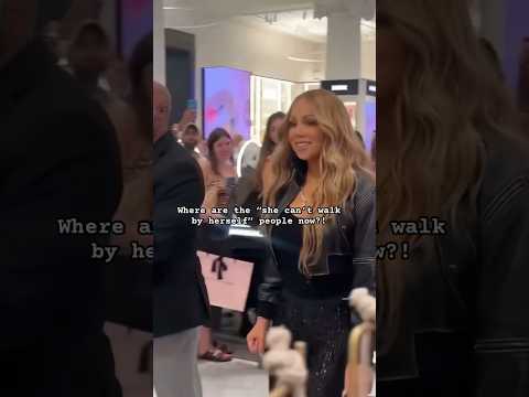 Mariah Carey proving haters wrong by walking quickly by herself, unassisted! #mariahcarey #mariah