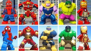 Evolution of Characters in LEGO Marvel Super Heroes 1 vs 2 (Side by Side Comparison)