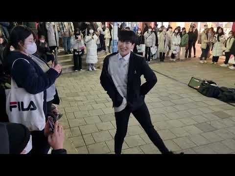 TUESDAY. YU KAGAWA, HYOJIN & SHINHWA. HONGDAE BUSKING. EXHILARATING INTERACTIVE.