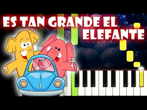 Es Tan Grande El Elefante | Piano Cover | Tutorial | Karaoke