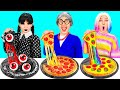 Wednesday Vs Grandma Cooking Challenge Awesome Kitchen Hacks By BaRaDa Challenge