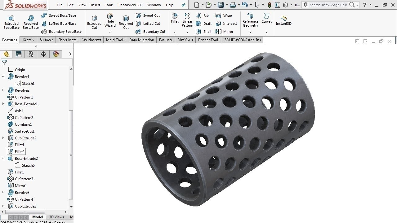 Curve Driven Pattern - SolidWorks