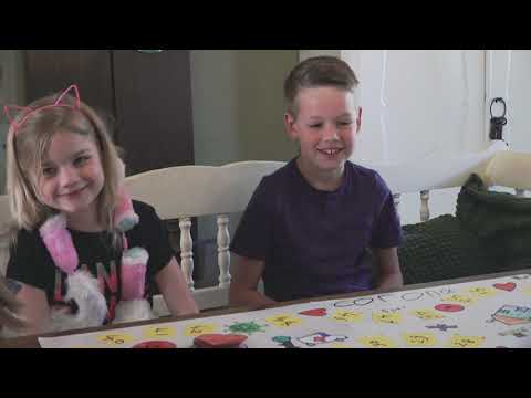 Kinderen maken corona-spel