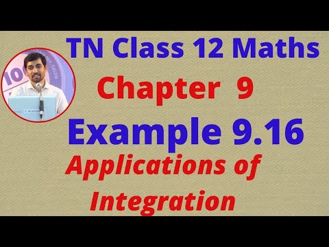 Class 12 Maths CHAPTER 9 – Applications of Integration Example 9.16 TN New Syllabus