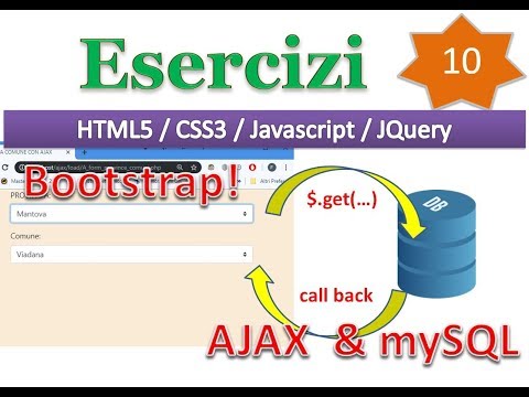 Esercizi JQuery - CSS3 - HTML5 ITA 10: AJAX - drop down list coordinate (prima tecnica)