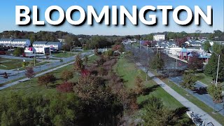 Bloomington in the Fall: Miller-Showers Park Drone Shots & Drive on SR37 | Free HD Stock Footage