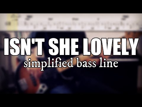 Isn't She Lovely - Stevie Wonder | Simplified bass line with tabs #20