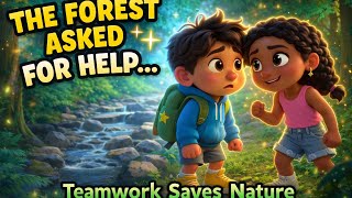 The Forest That Spoke to Leo and Mia 🌿 | Beautiful Kids Moral Story