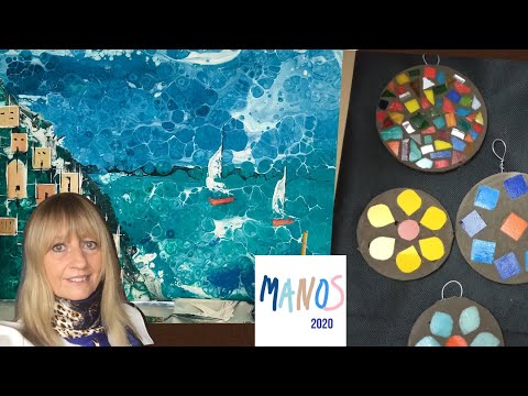 ManosalaObraTv 2020 Programa  17 - Pouring -  Paisaje Marino - Mosaiquismo
