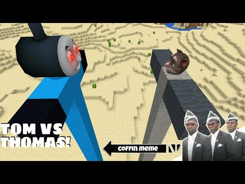This is a SUPER SECRET WAY TO SPAWN SUPER THOMAS TRAIN VS TALKING TOM in Minecraft - Coffin Meme