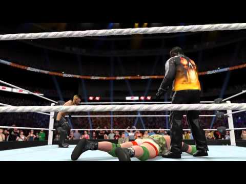 WWE 2K16 My Career American Badass Helps Seth Rollins destroy Ryback