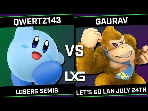 qwertz143 (Kirby) vs Gaurav (Chrom/Donkey Kong) - LXG Let's Go LAN July 24th