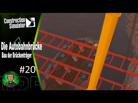 Bau Simulator | Die Autobahnbrücke - Bau der Brückenträger | #20