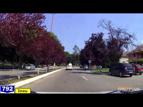 Driving through the city of Ineu (Arad County, Romania). Timelapse 2x - 60 FPS