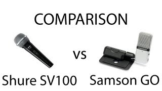 Video thumbnail for Shure SV100 and Samson GO Mic Audio Quality Test by Noelli