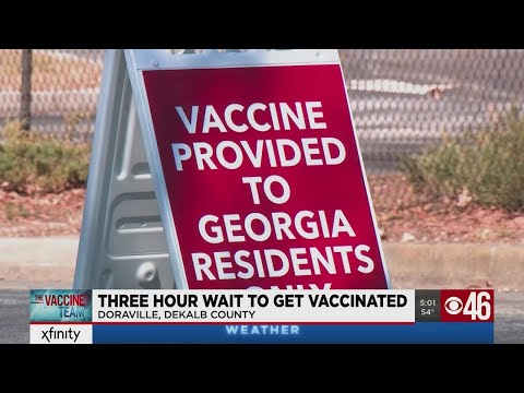 Delays dominate the day at Doraville vaccination site