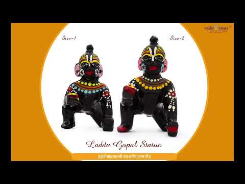 Black Balgopalji, Thakorji Handpainted in Brass video