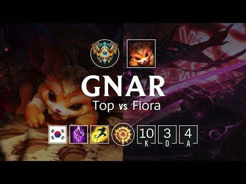 Gnar Top vs Fiora - KR Challenger Patch 8.7
