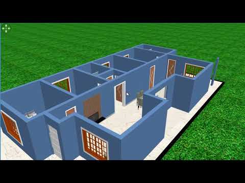 CASA BONITA COM 4 QUARTOS #3d