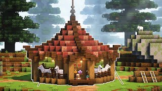 Minecraft: Horse Stable Tutorial - How to Build a Perfect Stable in Minecraft