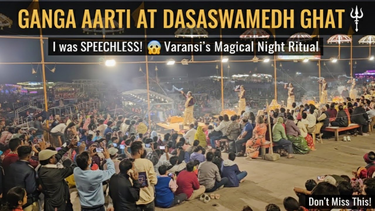 I was SPEECHLESS! 😱 Watching Ganga Aarti in Varanasi (Dashashwamedh Ghat)