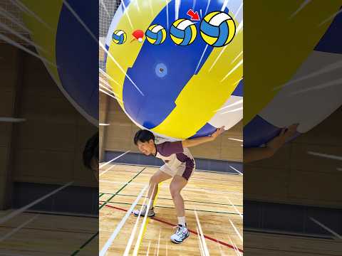 What’s the biggest ball you think I can spike? 🏐🔥#volleyball