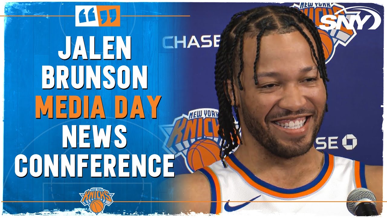 Jalen Brunson takes questions about Karl-Anthony Towns, a new Knicks season | Knicks Media Day | SNY