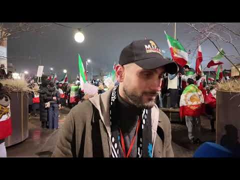 Demonstration för Irans frihet i Stockholm