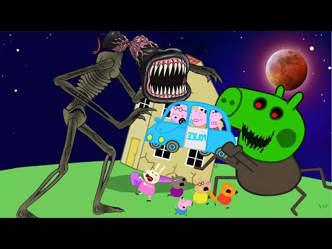 No Way, Siren Head Attacked Peppa Pig House During At Night | Peppa Pig Funny Animation
