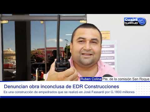 Junta Departamental analiza una suspensión de contrato con la empresa EDR Construcciones
