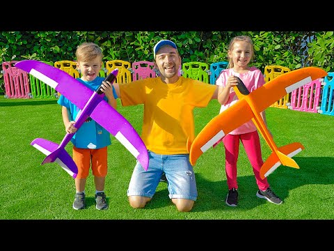 Kids playing summer outdoor games and activities for children
