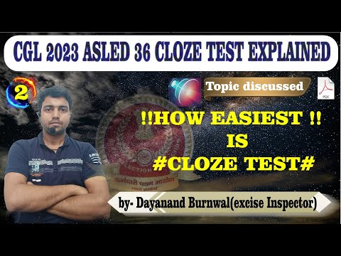 🎉 #part02  SSC CGL 2023 aksed 36 cloze test explained with tricks and concept, #CGL2023 #CGL2024,