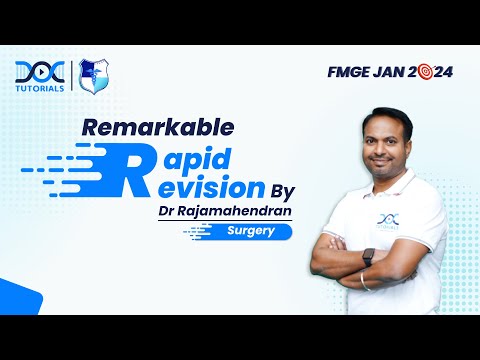 Remarkable Rapid Revision Surgery (Part-1) || Dr Raja Mahendran  #fmgejan2024  #fmgeexam
