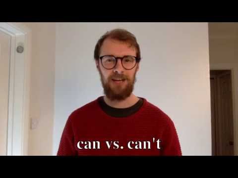 How To Pronounce "Can" and "Can't" in Standard Southern British English
