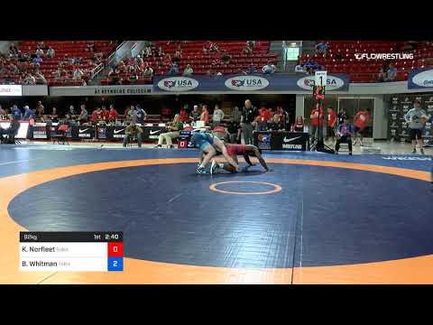 92 Kg Semifinal Kordell Norfleet Sunkist Kids Wrestling Club Vs Brandon Whitman Tarheel Wrestling