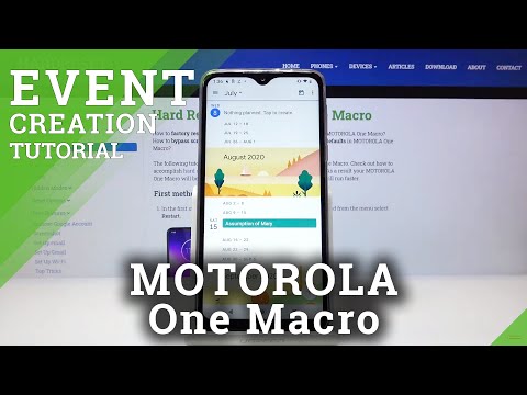 How to Add Event to Calendar in MOTOROLA One Macro – Create Schedule Events