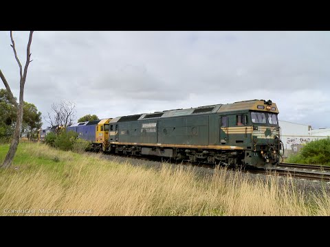 4CM6 / 7734V Pacific National Grain Train Departs Anakie Loop (3/2/2022) - PoathTV Railways