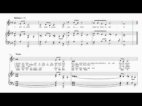 Psalm 4B - I Will Lie Down and Sleep in Peace (Dale Witte)