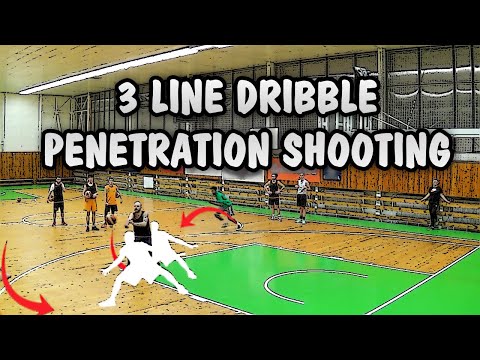 3 Man Continuous Drive & Kick Penetration Shooting