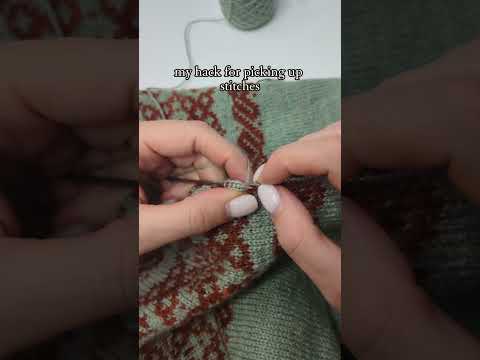 My hack for picking up stitches for button bands