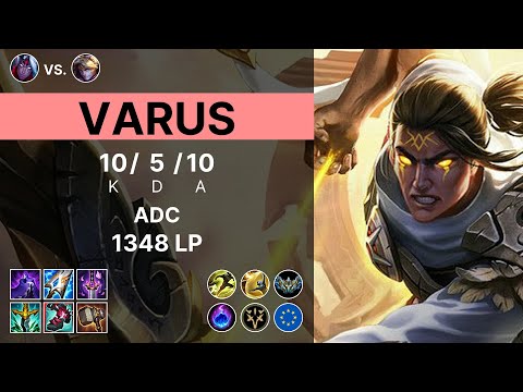 Varus Adc vs Ezreal - 1348 LP Challenger - EUW 15.11