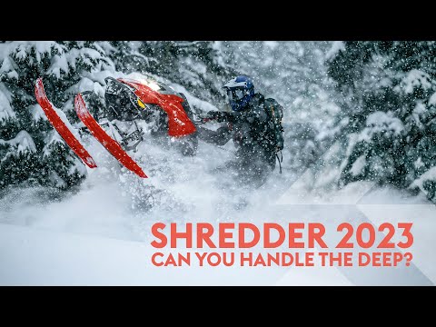 2023 LYNX Shredder RE 3700 850 E-TEC PowderMax 2.5 in. SHOT w/ 10.25 in. Touchscreen LAC in Island Park, Idaho - Video 1