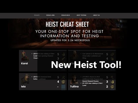 New Poe Tool: Heist Cheat Sheet Website
