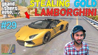 GTA 5 : STEALING GOLD LAMBORGHINI FROM MILITARY BA